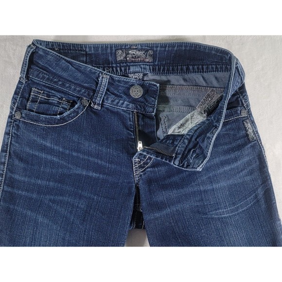 Silver Jeans Suki Rose Surplus Bermuda Shorts Women's Size 26 x 14 Blue Denim - Picture 2 of 14